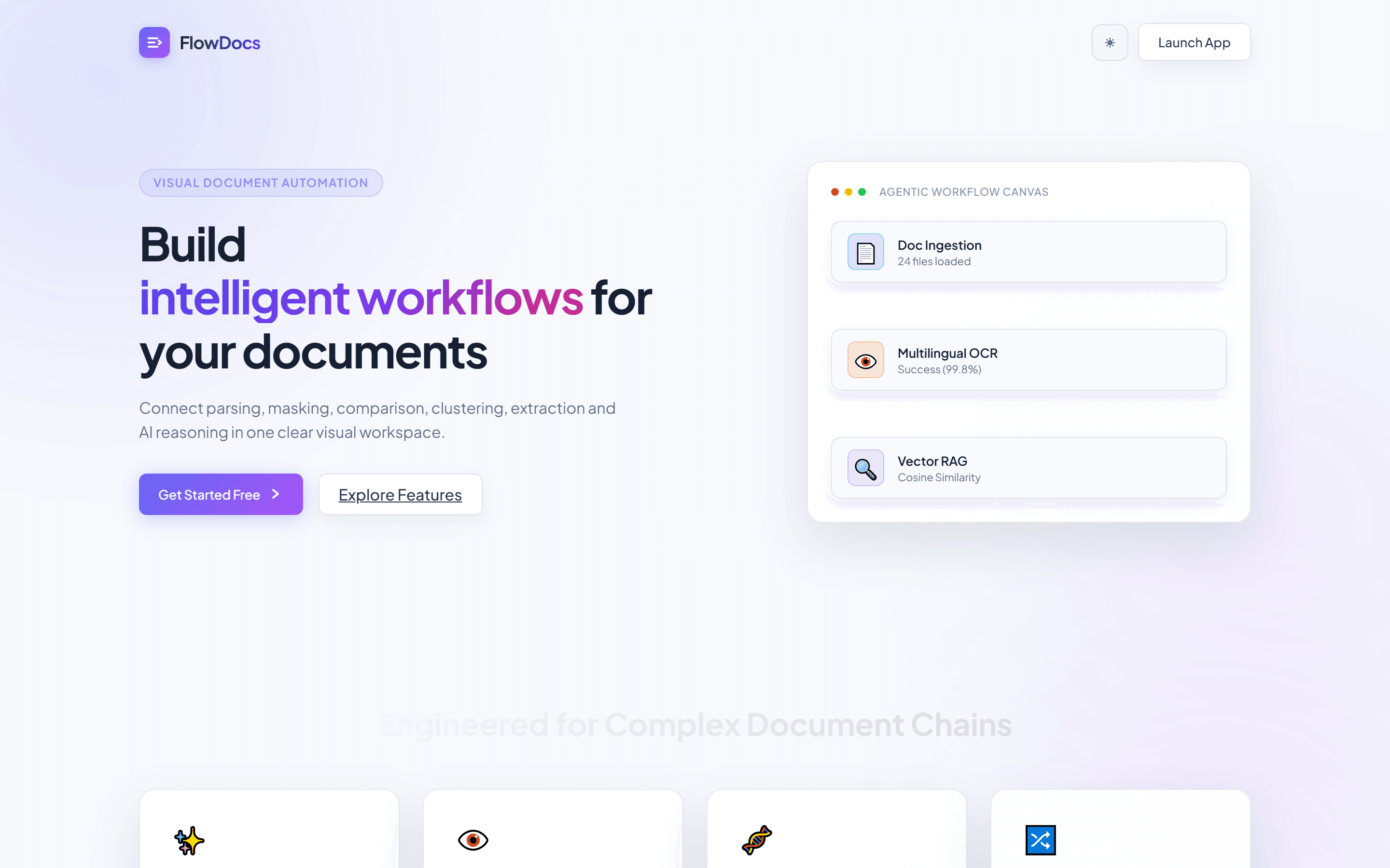 FlowDocs landing page