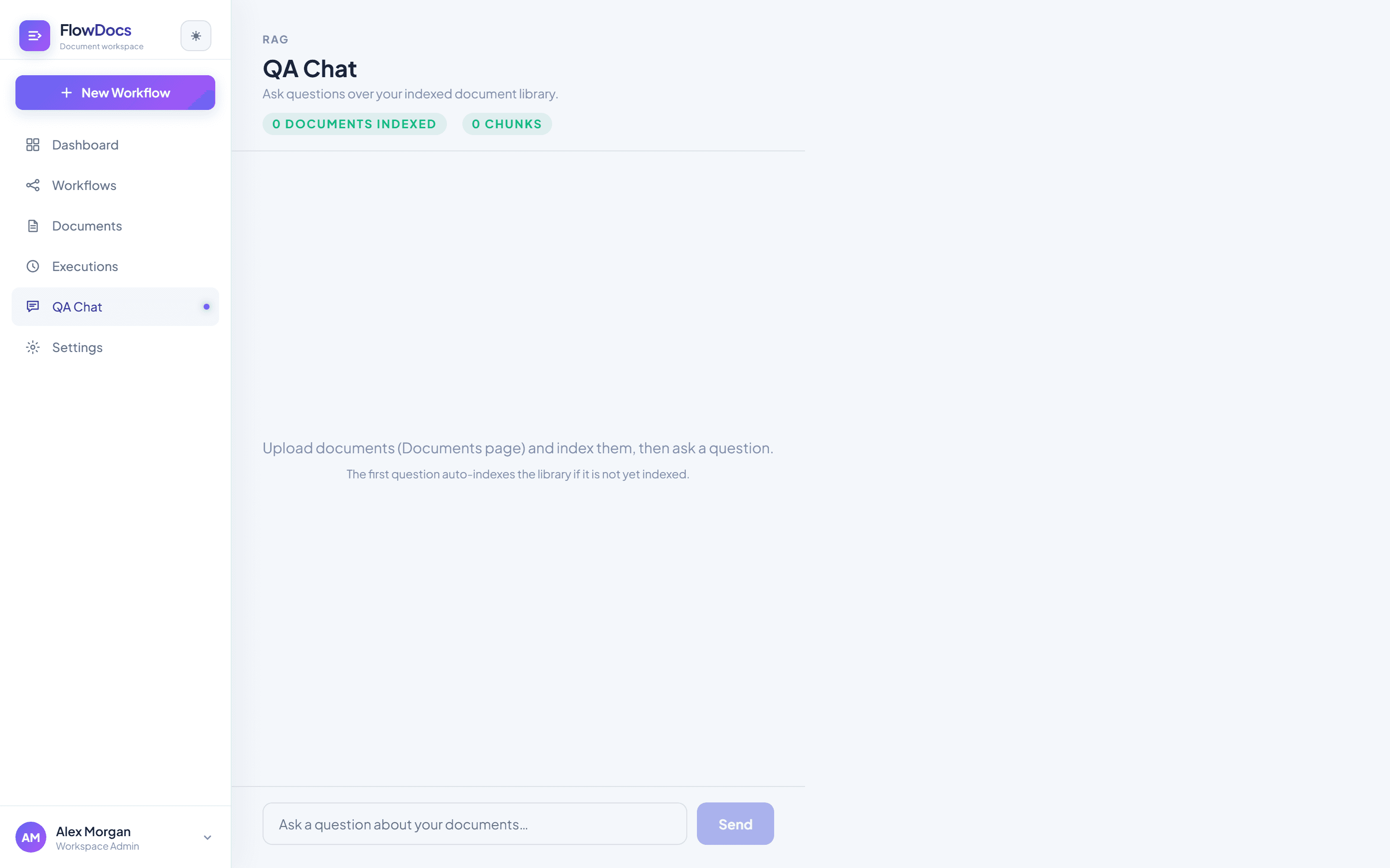 Document Q&A chat