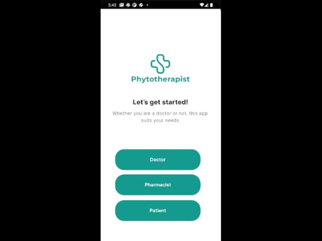 Phyto app intro screen