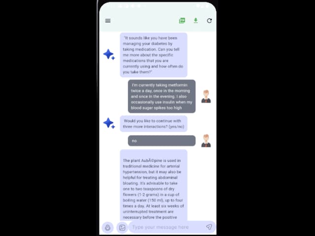 Phyto diagnostic result screen